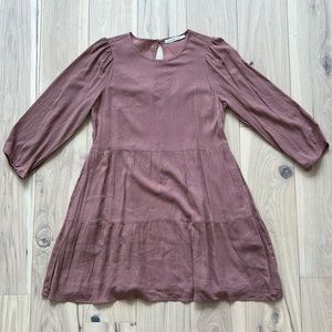 A&F Long Sleeve Polka Dot Babydoll Dress